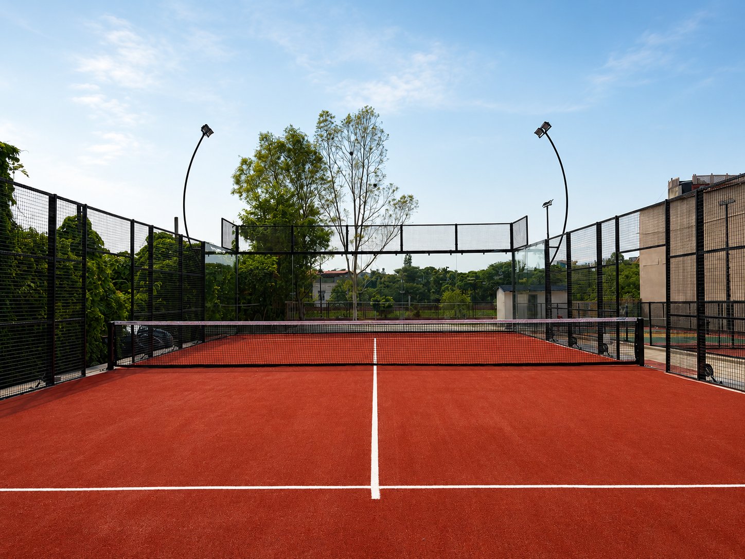 The panoramic padel court at Padel Fort, Shyam Nagar, Jaipur